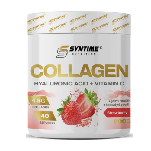 Syntime Nutrition Collagen Hyaluronic Acid + Vitamin C 200g (Клубника)
