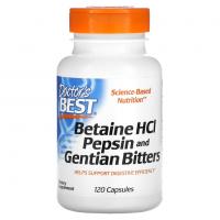 Doctor's Best Betaine HCL Pepsin & Gentian Bitters 120caps