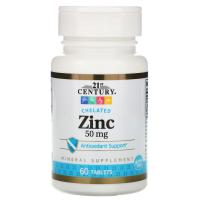 21st Century Zinc Chelated 50mg 60tabs