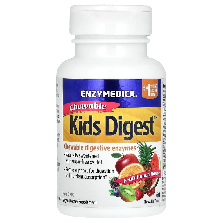 Enzymedica Kids Digest Chewable Digestive Enzymes 60-chewable-tablets