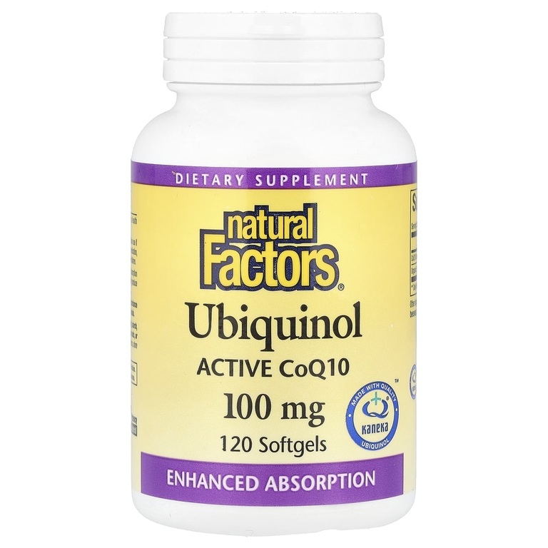 Natural Factors Ubiquinol Active CoQ10 100mg 120softgels