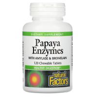 Natural Factors Papaya Enzymes 120 chewable tablets