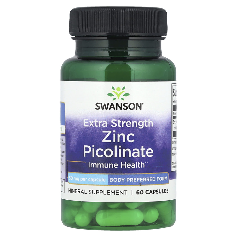 Swanson Zinc Picolinate 50mg 60caps Swanson Zinc Picolinate 50mg 60caps