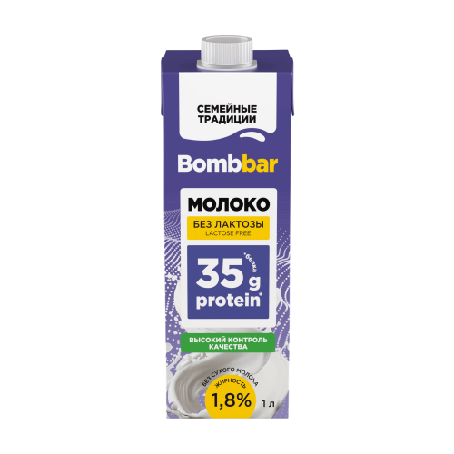 Bombbar Молоко высокобелковое 1.8%  1000мл 