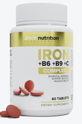 aTech nutrition Iron B6+B9+C 60 tabs
