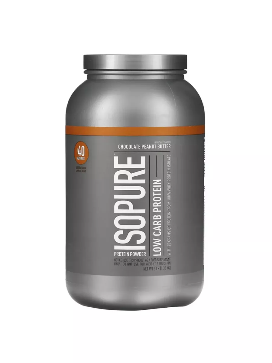 Nature’s Best IsoPure Low carb protein powder 3lb (1360g) (Шоколад-арахисовое масло)