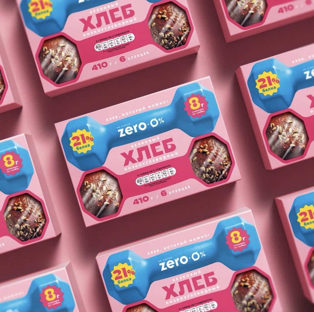 Mr.Djemius Zero Хлеб белковый 410г (6 хлебцев)