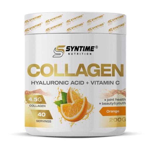 Syntime Nutrition Collagen Hyaluronic Acid + Vitamin C 200g (Апельсин)
