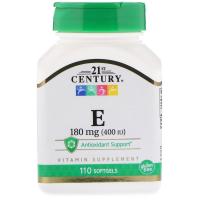 21st Century Vitamin E 180mg 400IU 110softgels