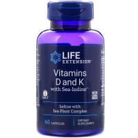 Life Extension Vitamins D and K with Sea Iodine 60caps
