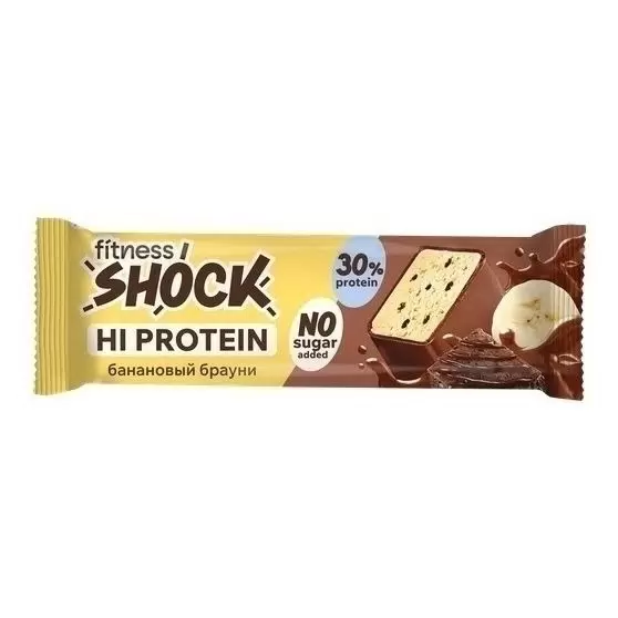 FitnesShock Батончик глаз. 40г Банановый брауни