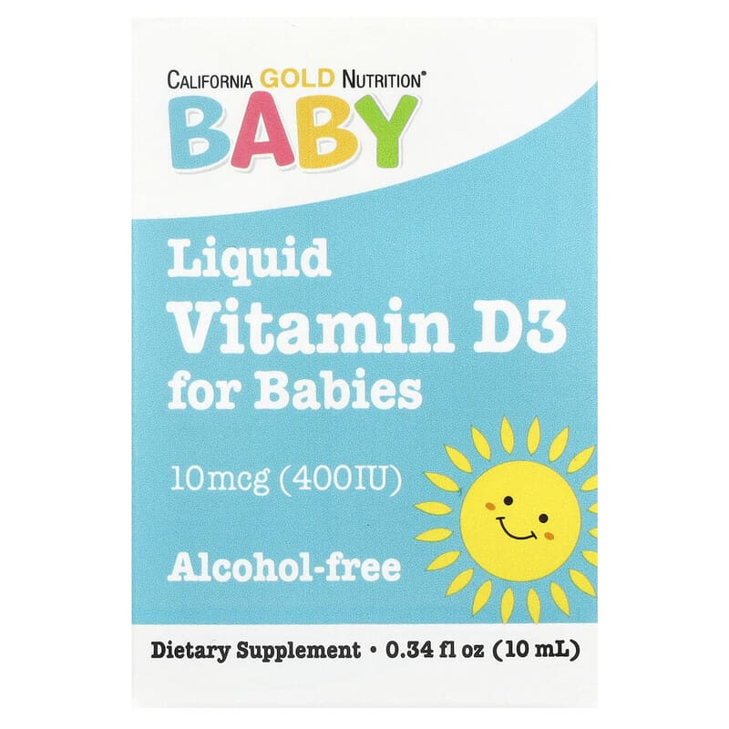 California Gold Nutrition Baby Liquid Vitamin D3 400ед. 10ml