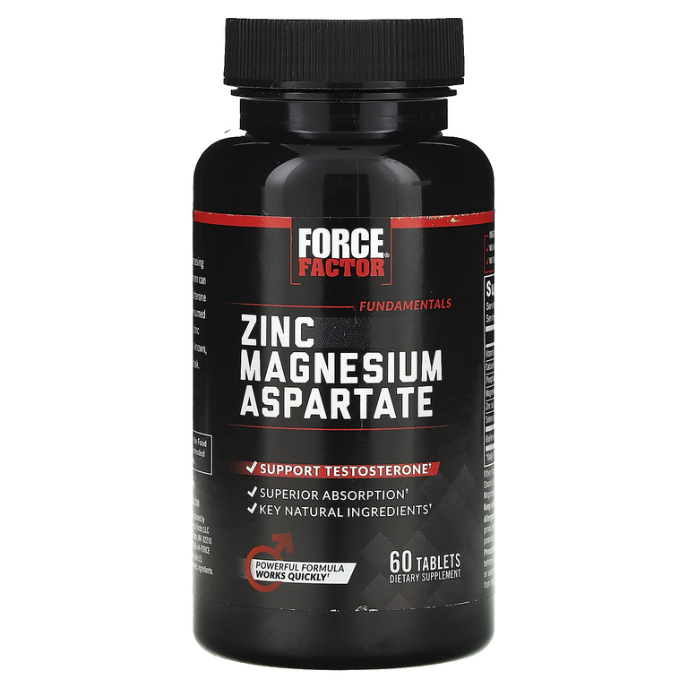 Force Factor Zinc Magnesium Aspartate 60tabs