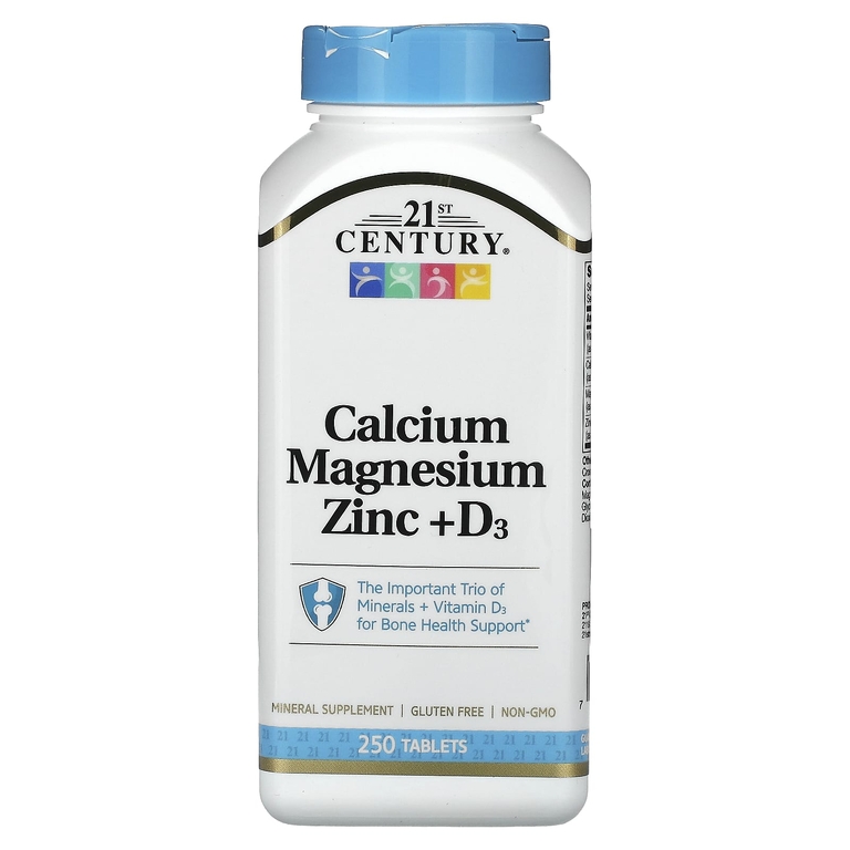 21st Century Calcium Magnesium Zinc D3 250tabs