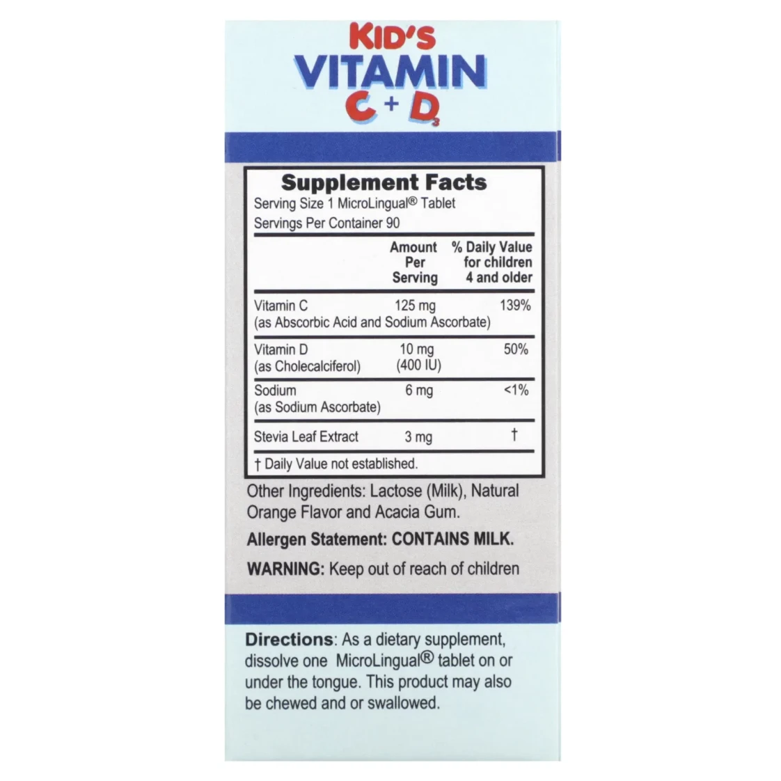 Superior Source Children's Vitamin C + Vitamin D3  90 clean melts
