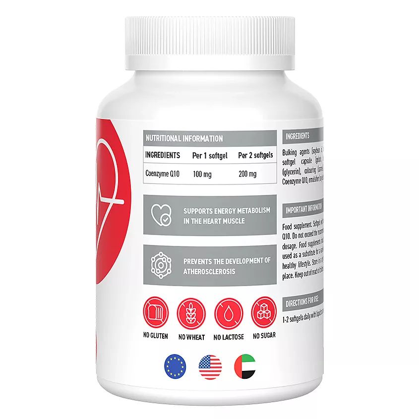UltraSupps Coenzyme Q10 100 mg 60 Softgels