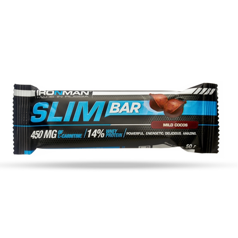 Ironman Slim Bar 50g (Кокос-темная глазурь)
