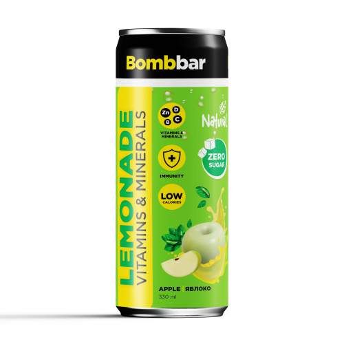 Bombbar Vitamins & Minerals Лимонад витаминизированный 330мл (Яблоко)