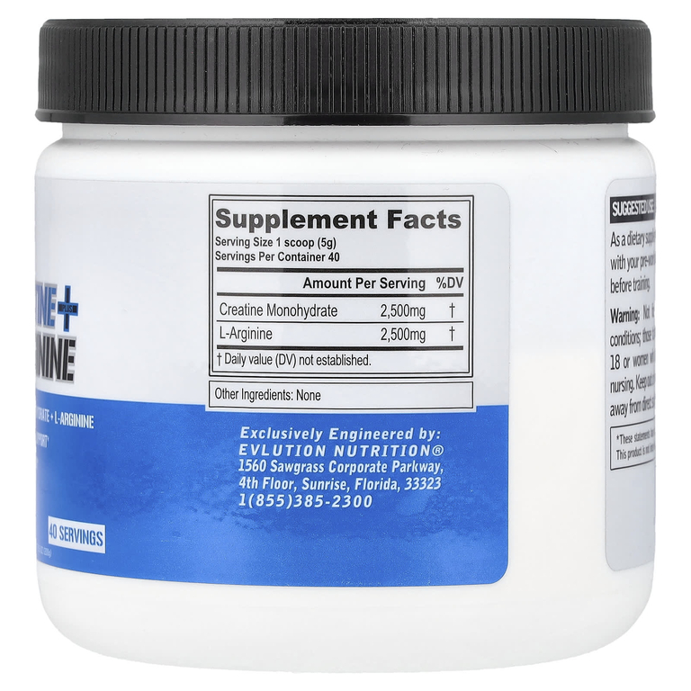 EVLution Nutrition Creatine + L-Arginine 200g