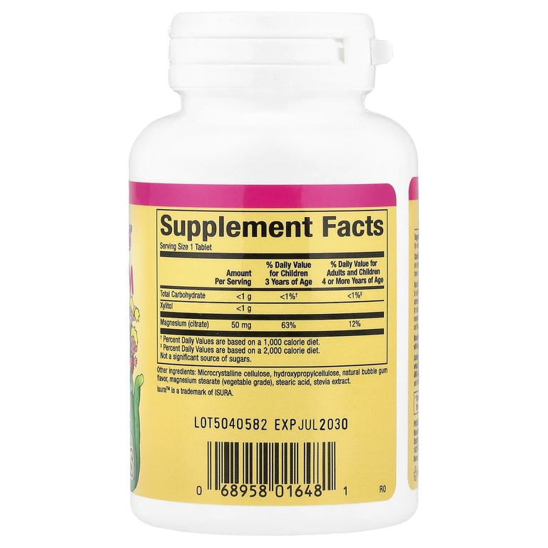 Natural Factors Magnesium Citrate Kids 50mg 60chewable