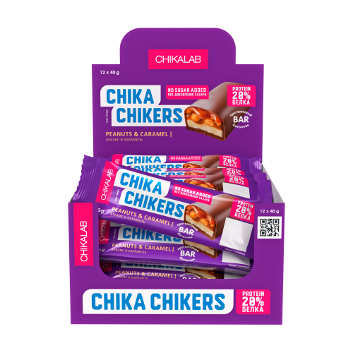 Chikalab Chika Chikers Батончик 40г Арахис и карамель 