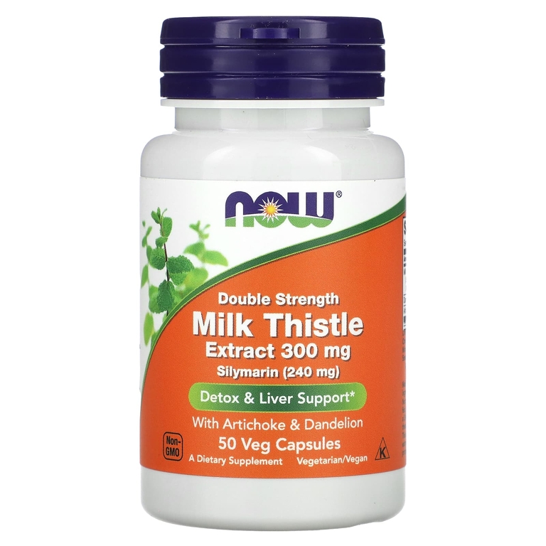 NOW Foods Double Strength Milk Thistle Silymarin 300mg 50vcaps