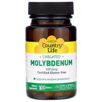 Country Life Chelated Molybdenum 150mcg 100tabs