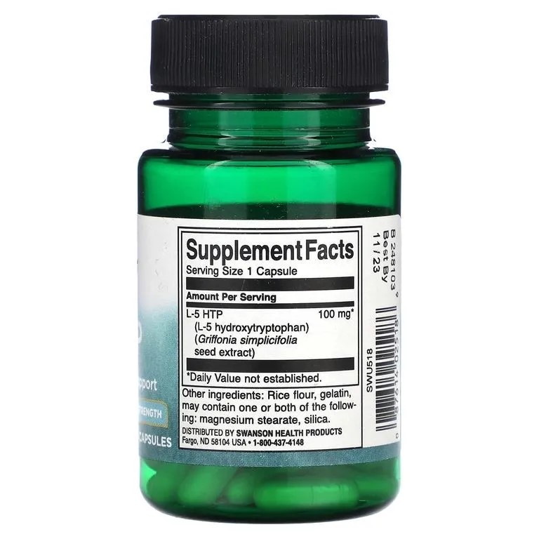 Swanson Ultra 5-Htp Extra Strength 100mg 60 Caps Swanson Ultra 5-Htp Extra Strength 100mg 60 Caps
