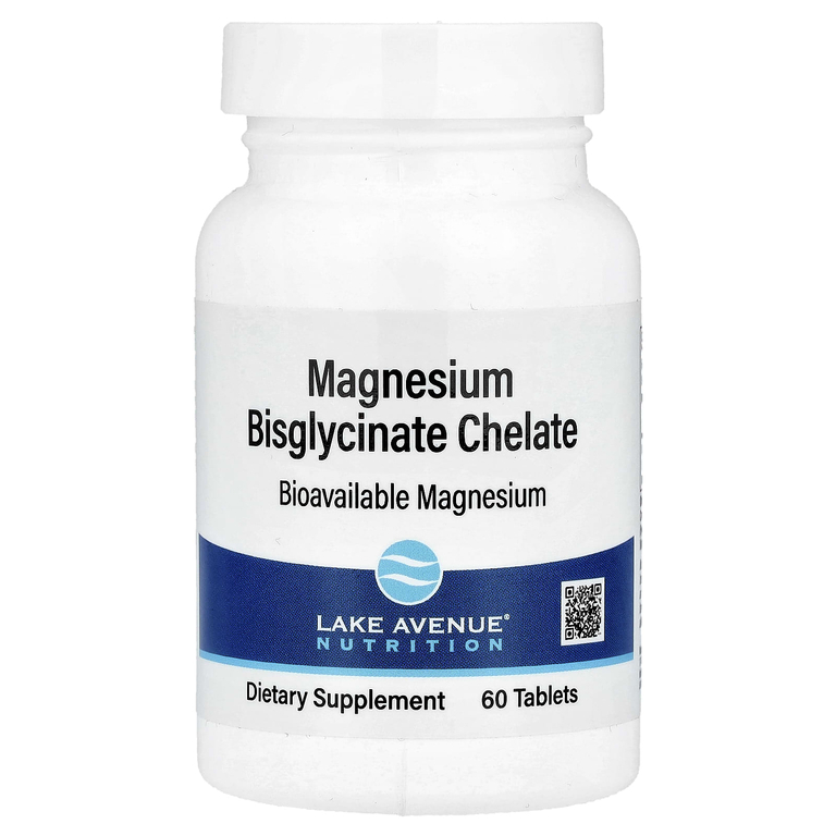Lake Avenue Magnesium Bisglycinate Chelate with TRAAC's 100mg 60tablets