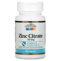 21st Century Zinc Citrate 50mg 60tabs