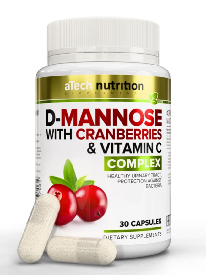aTech nutrition D-Mannose with Cranberries and Vitamin C 30 caps