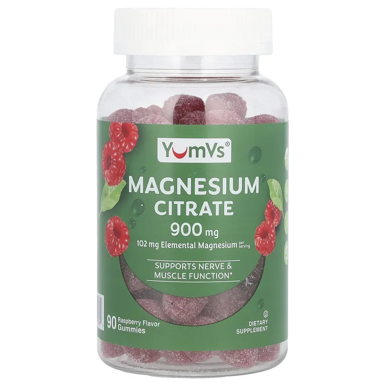 YumVs Magnesium Citrate raspberry 900mg 90gummies