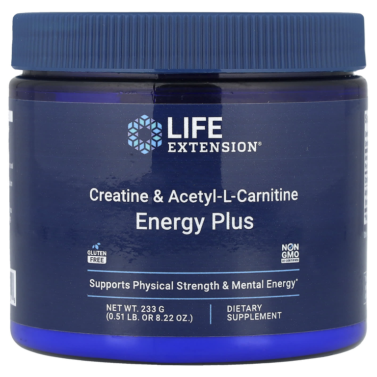 Life Extension Creatine Acetyl-L-Carnitine Energy plus 233g