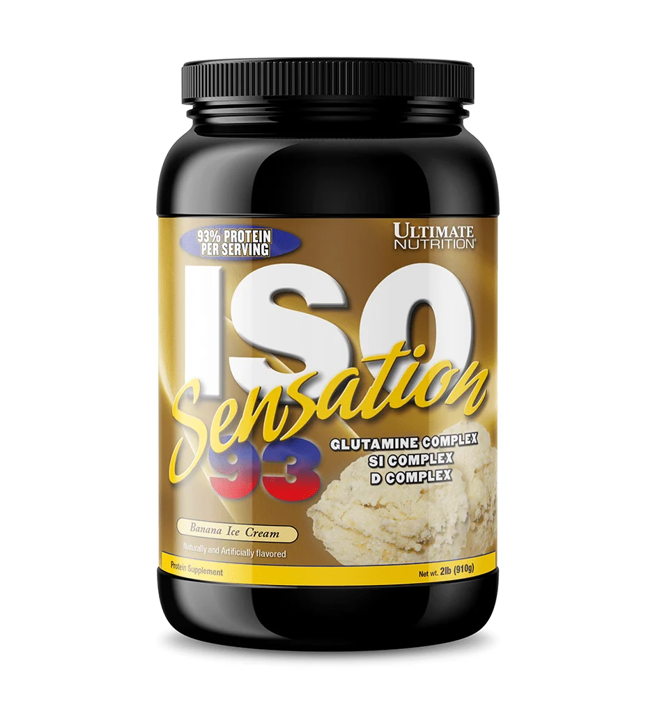 Ultimate Nutrition Iso Sensation 910g (2Lb) Банановое Мороженое