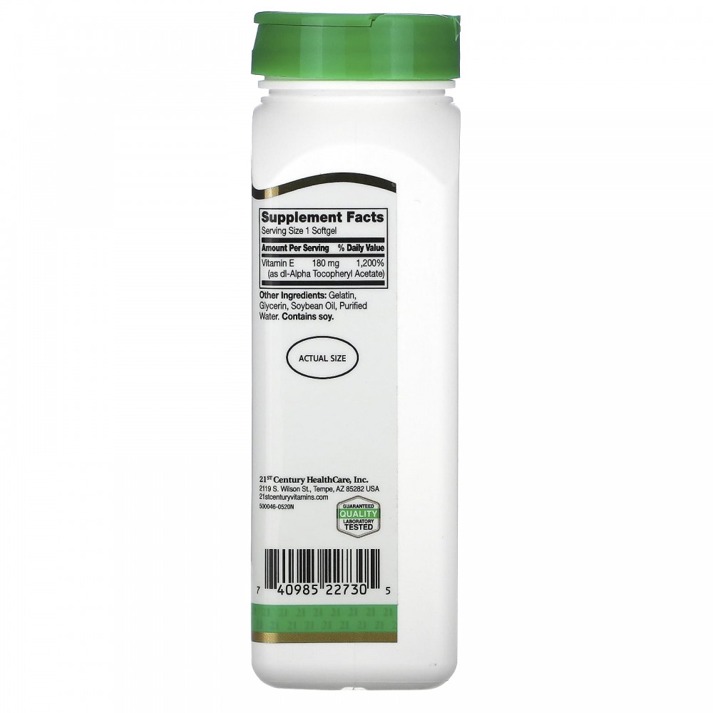 21st Century Vitamin E 250mg 400IU 250softgels