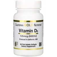 California Gold Nutrition Vitamin D3 5000IU 90softgels