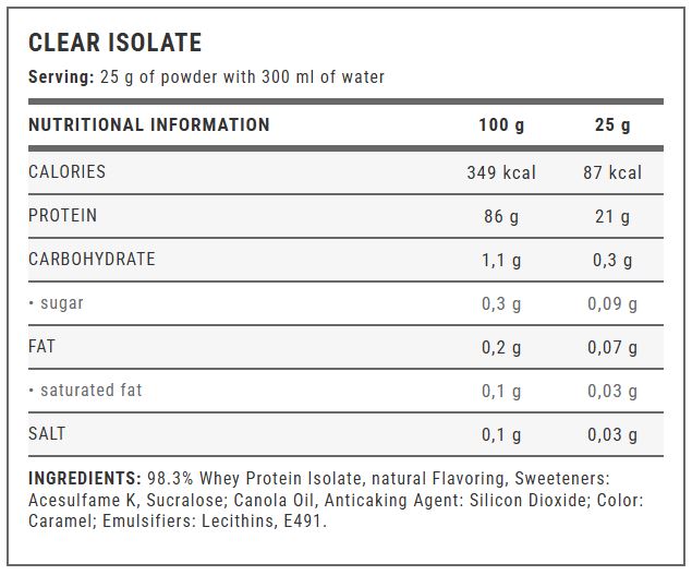Weider Isolate Clear 500g