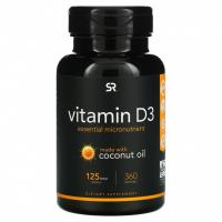 Sports Research Vitamin D3 125mcg (5000IU) 360softgels