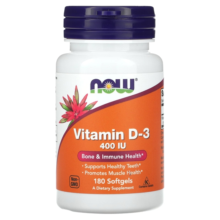 NOW Vitamin D-3 400IU 180softgels