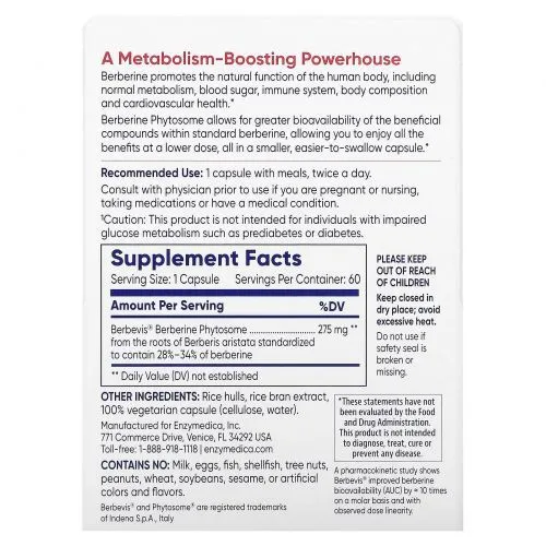 Enzymedica Berberine Phytosome 60caps