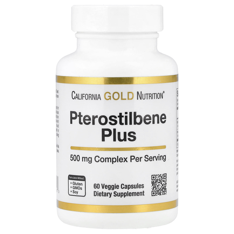 California Gold Nutrition Pterostilbene Plus 500mg 60vegcaps