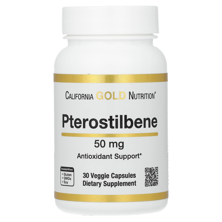 California Gold Nutrition Pterostilbene 50mg 30vegcaps