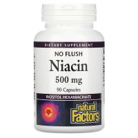 Natural Factors No flush Niacin 500mg 90caps