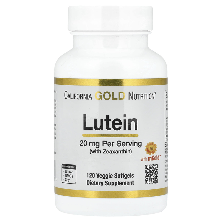 California Gold Nutrition Lutein 20mg 120vsoftgels