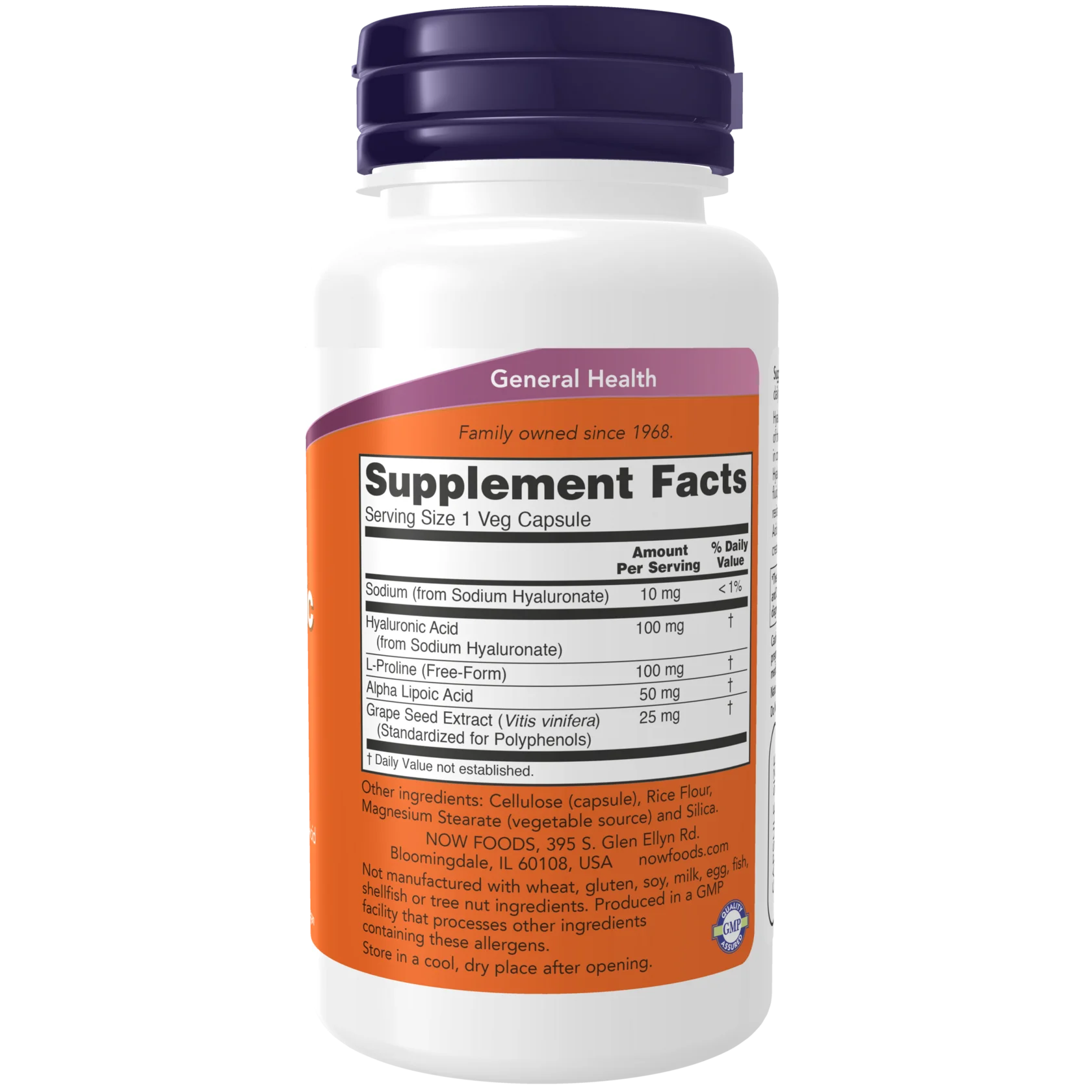 NOW Hyaluronic Acid 100mg 60vcaps