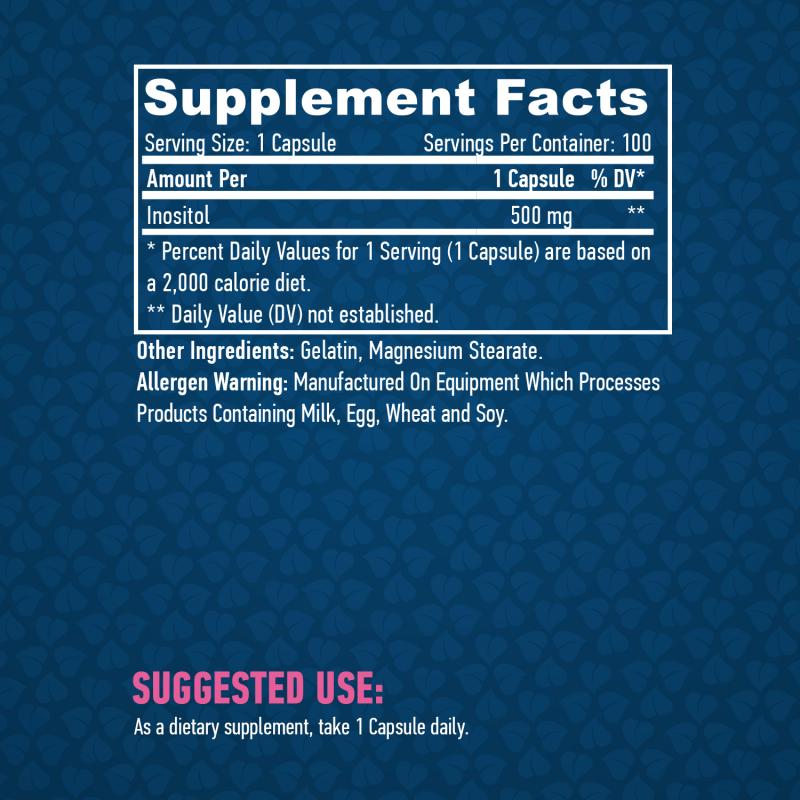 Haya Labs Инозитол. Inositol 500mg 100caps