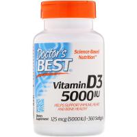 Doctor’s Best Vitamin D3 125mcg (5,000IU) 360Softgels