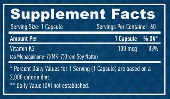 Haya Labs Vitamin K2-Mk7 100mcg 60 caps