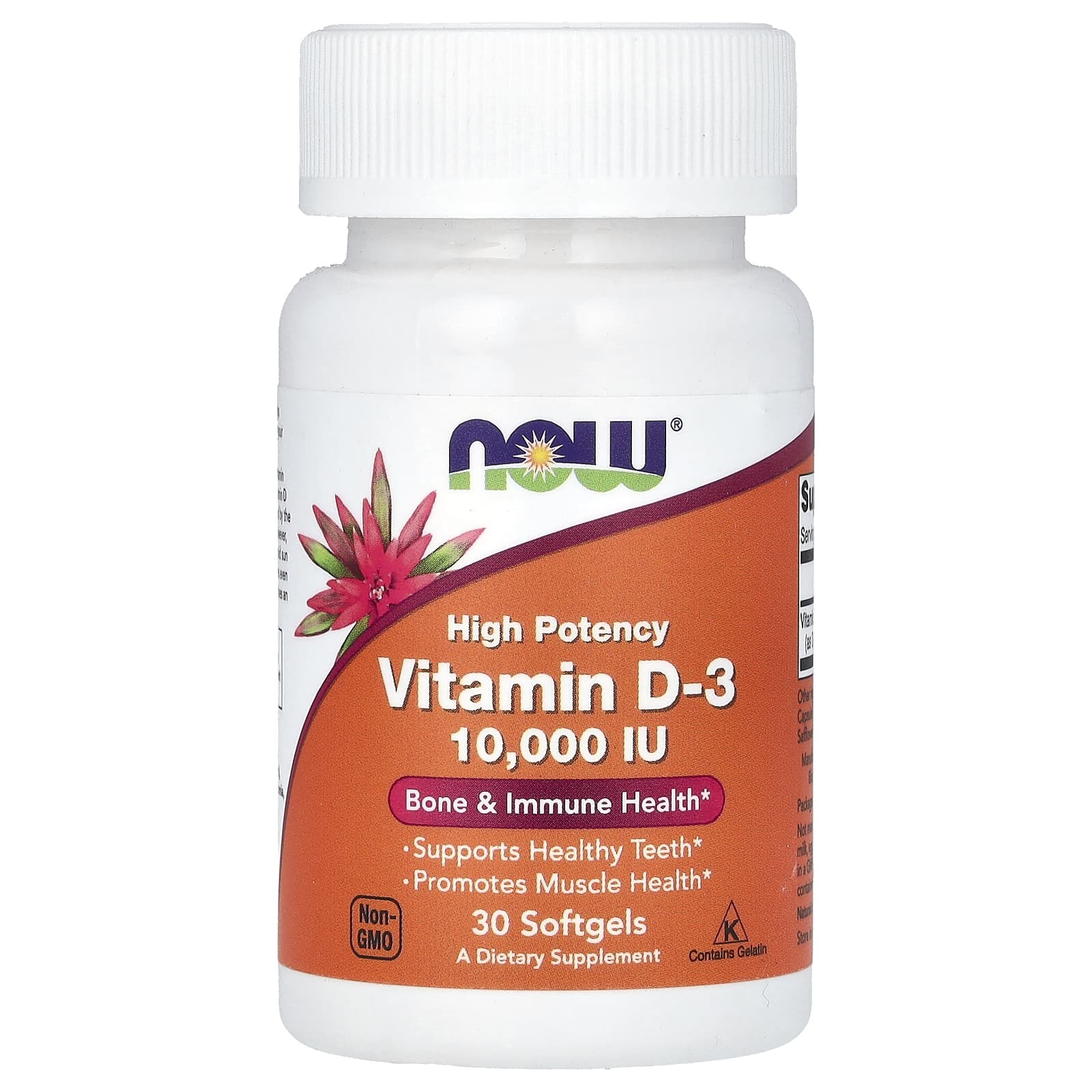 NOW Foods Vitamin D3 10000IU 30softgels