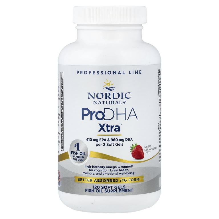 Nordic Naturals Pro DHA Xtra Клубника 120softgels